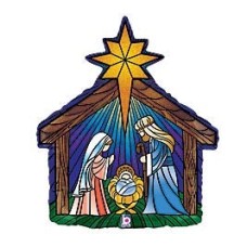 Away in a Manger Foil Balloon
