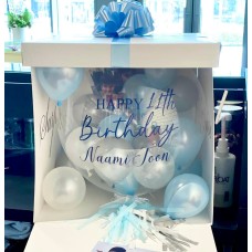 Blue Bubble Balloon Surprise Box