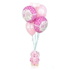 Baby Girl Elephant Newborn Balloon Bouquet