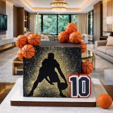 Basketball Square Birthday Cake