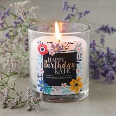 Personalized Birthday Glass Candle Jar