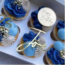 Blue Birthday Cupcakes
