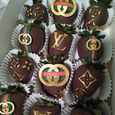 Gucci LV inspired Swiss Chocolate-Dipped Strawberries