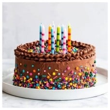 Chocolate Creamy Cake With Candles (1 KG)