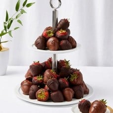 50 Chocolate-Dipped Strawberries with Stand