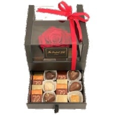 Eternal Red Rose with Godiva Drawer Box
