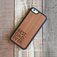 'Best Dad Ever' Wooden Mobile Case