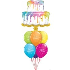 Happy Birthday Cake Balloon Bouquet