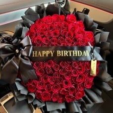 Luxury Roses Bouquet 'HAPPY BIRTHDAY' (50 Roses )