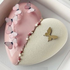 Heart cake with Butterflies