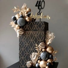 Black Rectangular Cake