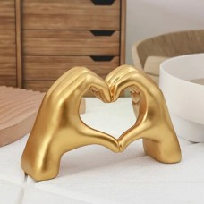 Heart Shape Hand Decorative Figurine / Sculpture