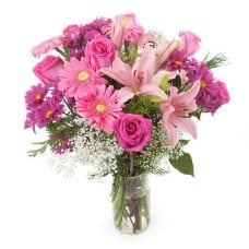 Pink Floral Vase