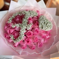 100 Roses Bouquet with Personalized Letter