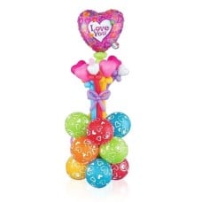 'Love You' Colorful Balloon Stand