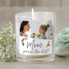 Personalized 'Mom You are The Best!' with Photo Candle Jar