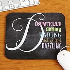 Personalized Mouse Pad - Chalkboard Theme
