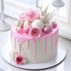 Pretty In Pink Princess Design Cake (1 KG)