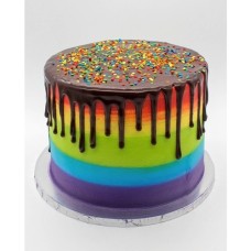 Rainbow Cake With Chocolate