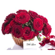 Sexy Red Roses Basket