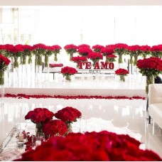 3000 Ultimate Roses Gift - 50 Vases, petals &amp; Roses letters