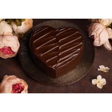 6" HEART-SHAPED ALL CHOCOLATE CAKE
