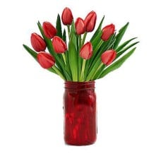 10 Red Tulips Bouquet