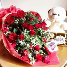 Pretty in Pink & White Carnations Bouquet