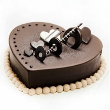 Dark Chocolate Heart Cake