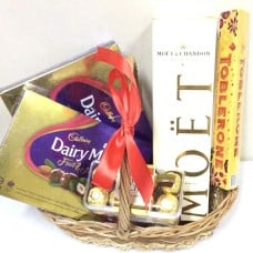 Moet & Chocolates Gift Basket