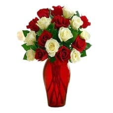 12 Assorted Tulips Round Box