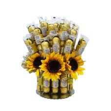 Sunflowers Ferrero Candy Bouquet