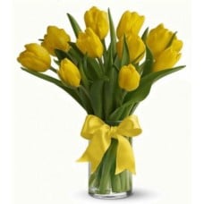 10 Yellow Tulips Bouquet (10 Tulips)