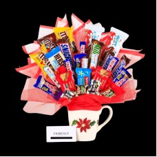 Candy Bouquet with Chocolates "Poinsettia Flower"
