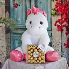 Layla Plush Unicorn with Chocolates