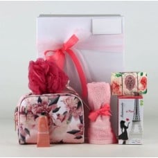 "Parisian Dream" Wellness Set: Luxury Beauty & Floral Pouch.