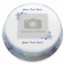 Snowflake Photo Cake (letterbox gift cake (serves 2-4))