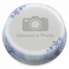 Snowflake Full Photo Cake (letterbox gift cake (serves 2-4))