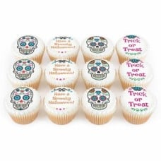 12 sugar skull cupcakes