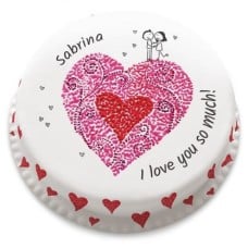 lovely couple cake (letterbox gift cakes(serves2-4))