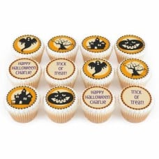 12 silhouette cupcakes