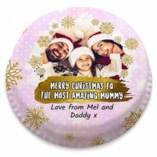 Mum Christmas photo Cake (letterbox gift cake (serves 2-4))