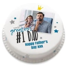 1 dad in the world cake (letterbox gift  cake(serves 2-4))