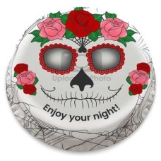 sugar skull photo cake (small party cake (serves 10-12))
