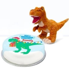 Christmas Dino Cake (Letterbox Cake Set (XS) Serves 2)