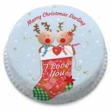 Romantic Reindeers Cake (letterbox gift cake (serves 2-4))