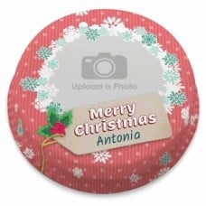 Merry Christmas Photo Cake (letterbox gift cake (serves 2-4))