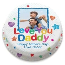 love you daddy photo cake (letterbox gift  cake(serves 2-4))
