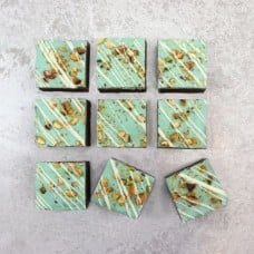 Bright & Blue Pistachio Brownies