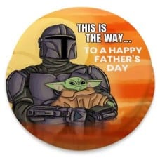 mandalorian father's day cake (letterbox gift  cake(serves 2-4))